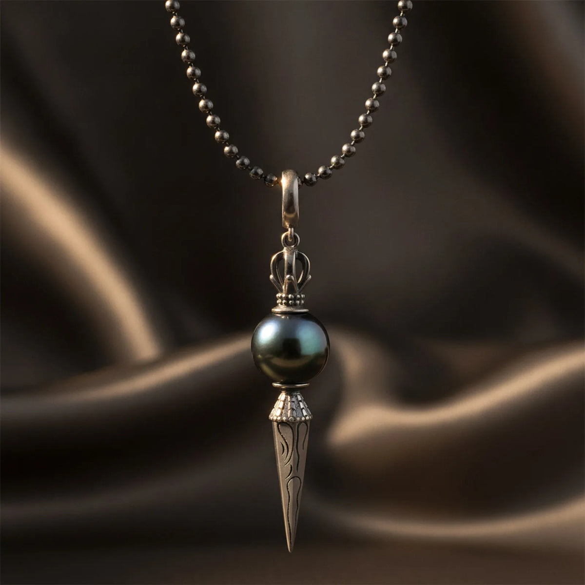 Pendentif Perle de Tahiti Argent 925 Noir