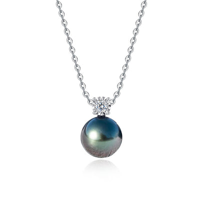 Pendentif Perle de Tahiti & Diamant Argent 925