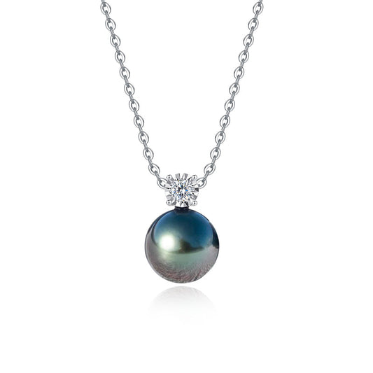 Pendentif Perle de Tahiti & Diamant Argent 925