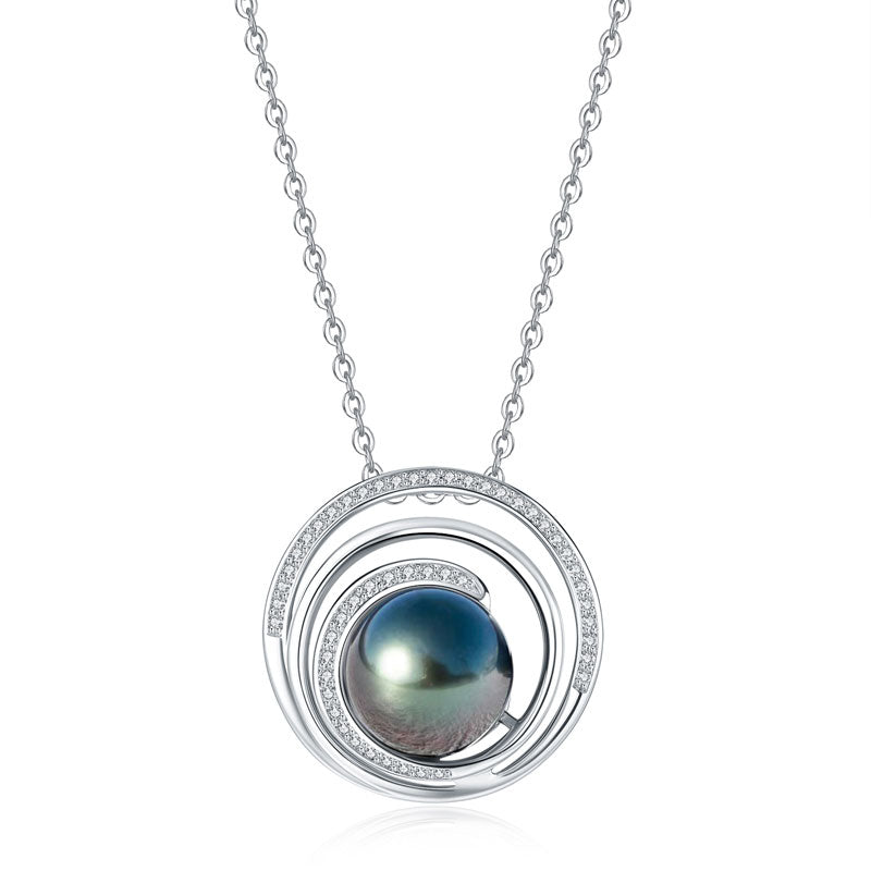 Pendentif Perle de Tahiti Argent 925 Moissanite