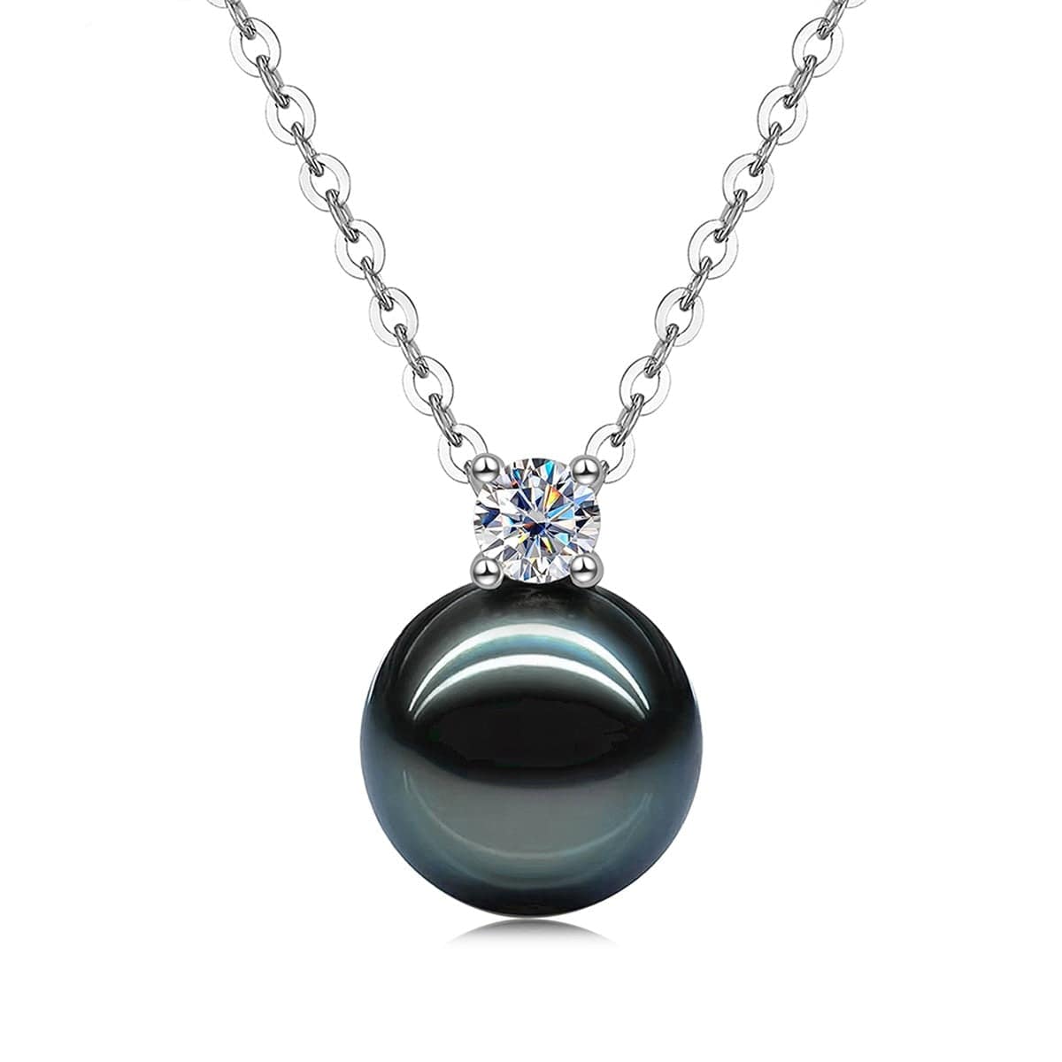 Pendentif Andréa Perle de Tahiti & Diamant Moissanite Argent 925