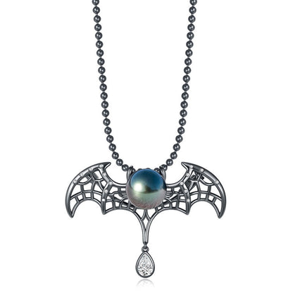 Pendentif Chauve-Souris Perle de Tahiti Argent 925