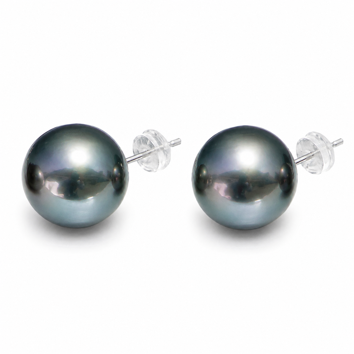 Boucles d'Oreilles Perles de Tahiti Or Blanc 18K