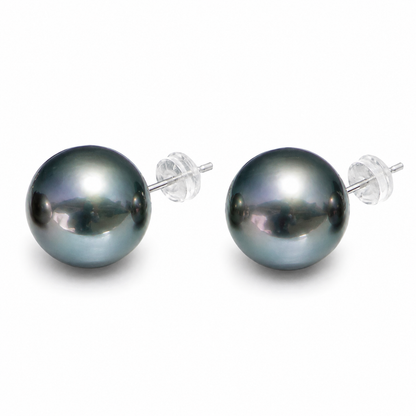 Boucles d'Oreilles Perles de Tahiti Or Blanc 18K