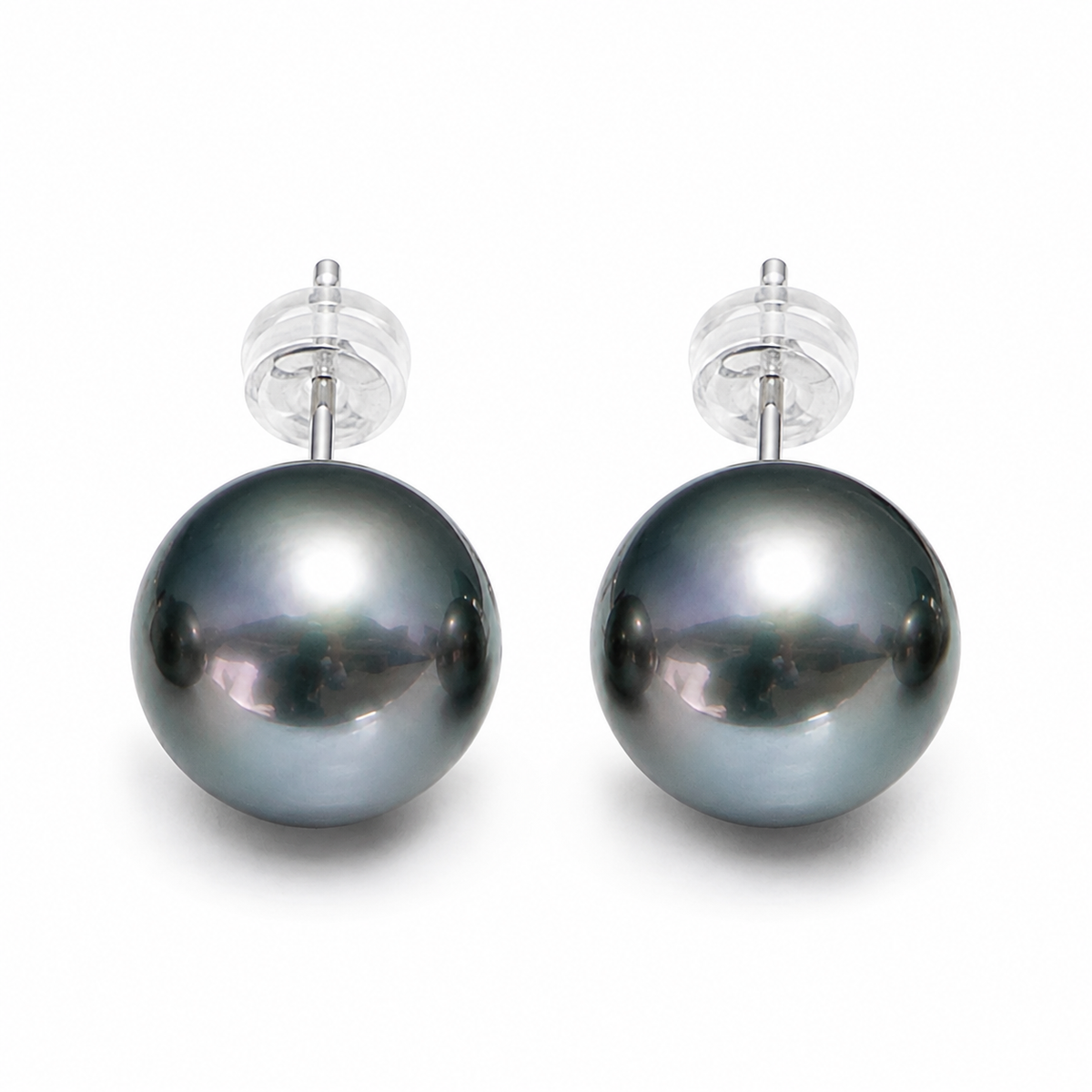 Boucles d'Oreilles Perles de Tahiti Or Blanc 18K