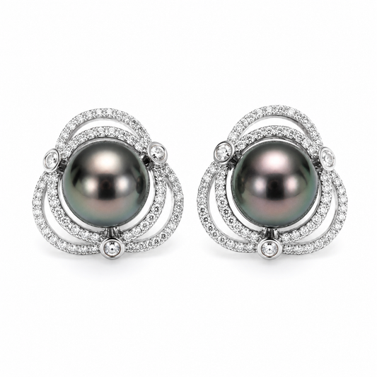 Boucles d'Oreilles Perle de Tahiti Lili Argent 925