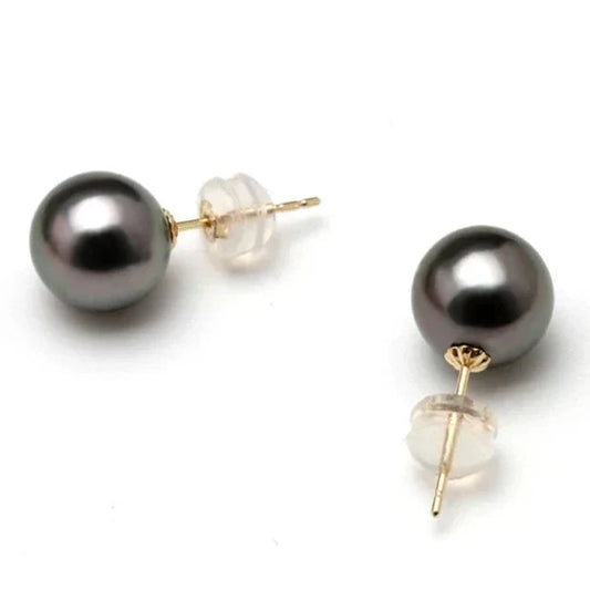 Boucles d'Oreilles Perle de Tahiti Or 18K AAA