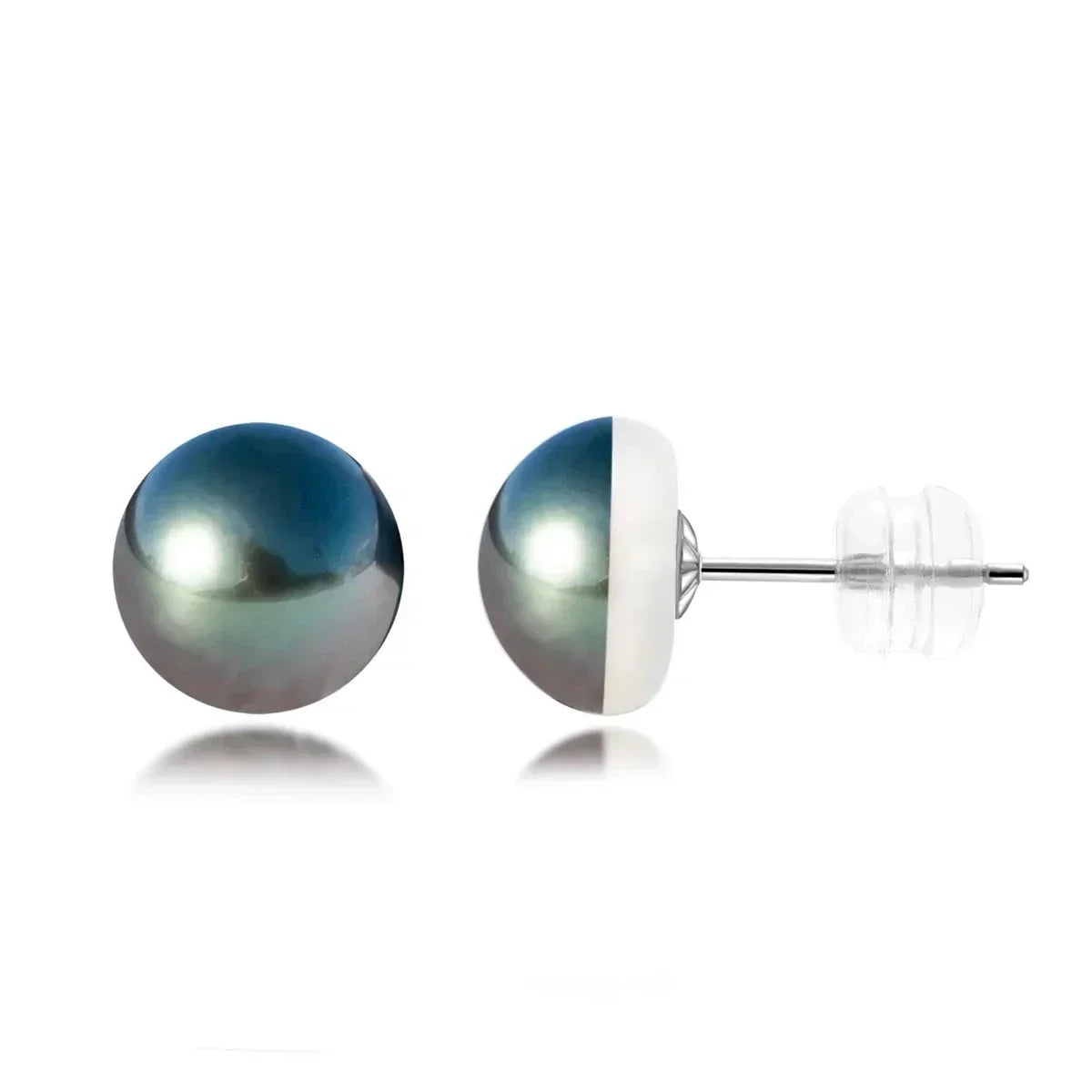 Boucles d'Oreilles Perle de Tahiti Or Blanc 18K AAA