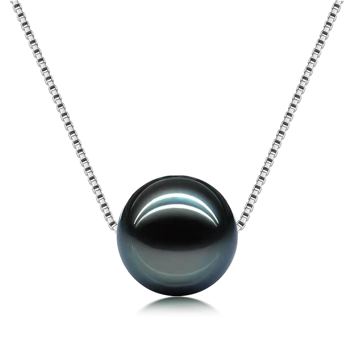 Pendentif Perle de Tahiti Argent 925 Rond Lustré