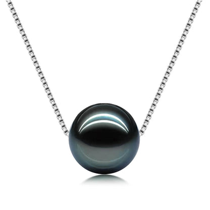 Pendentif Perle de Tahiti Argent 925 Rond Lustré