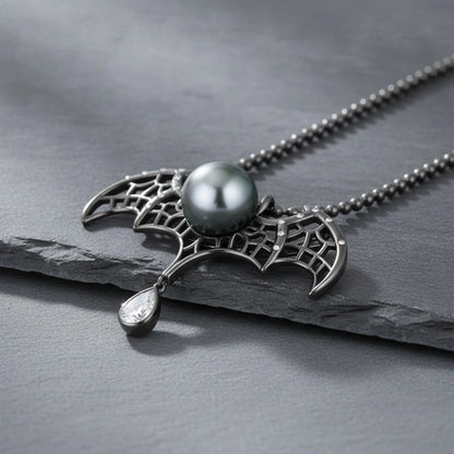 Pendentif Chauve-Souris Perle de Tahiti Argent 925