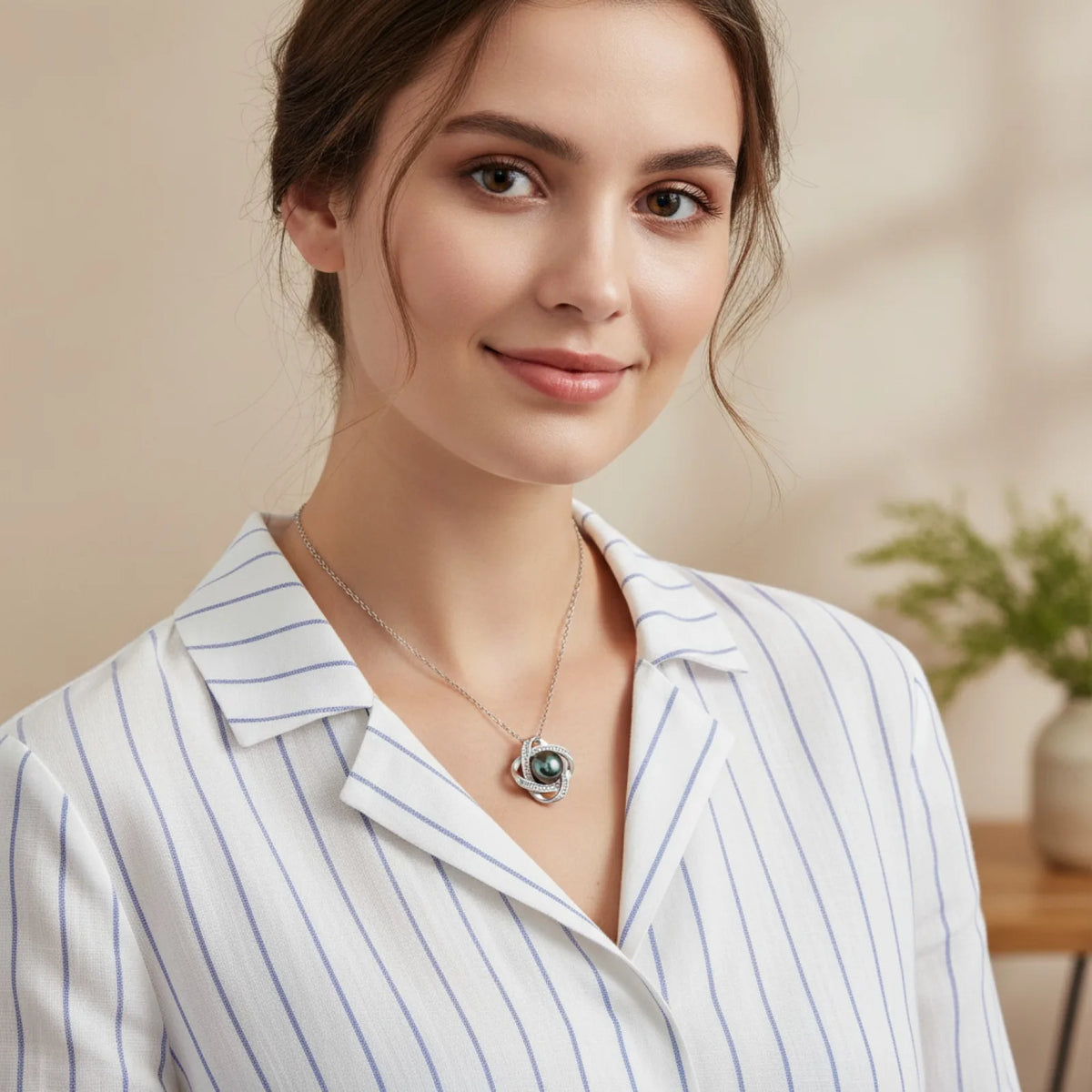 Collier Perle de Tahiti AAA Argent & Moissanite