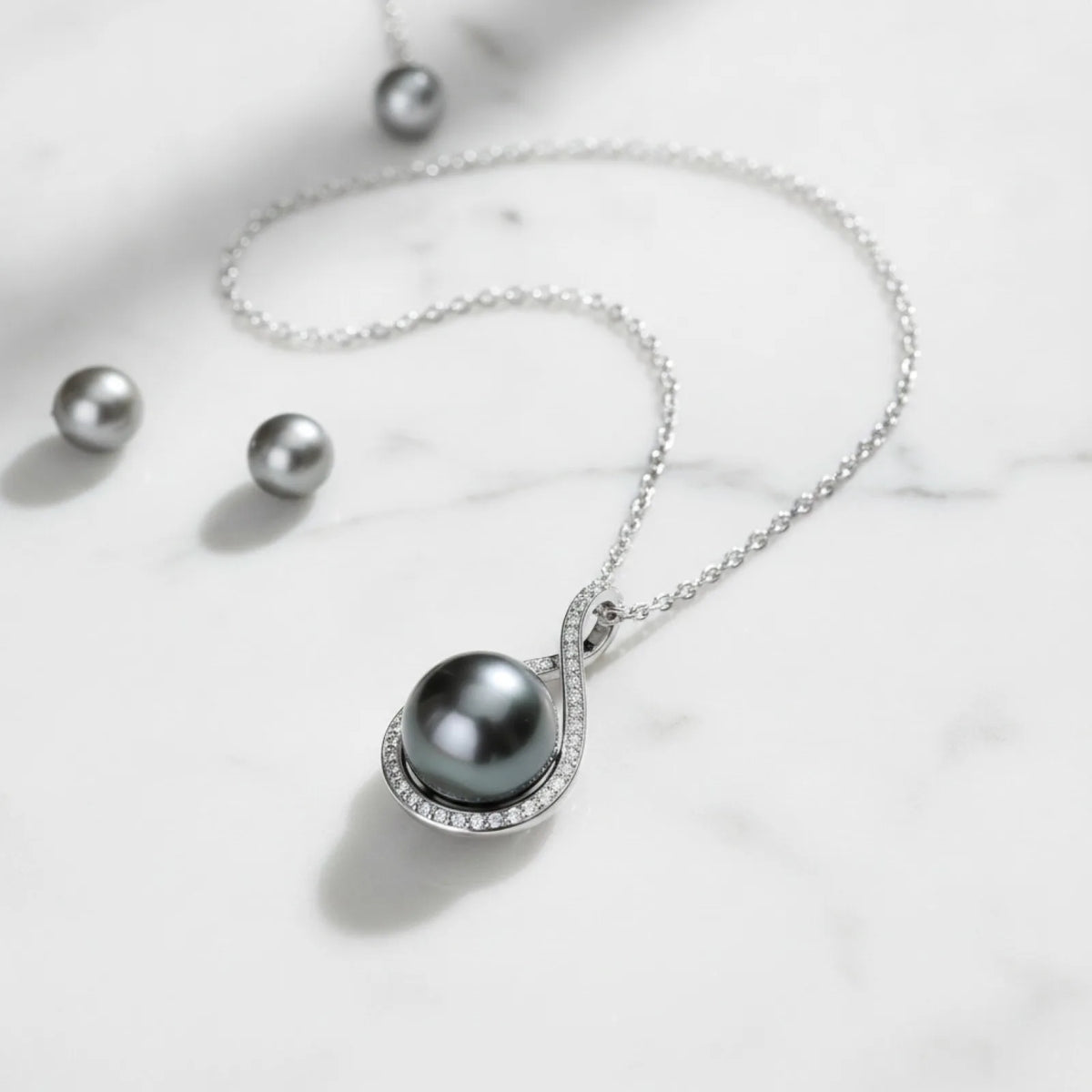 Ras du Cou Perle de Tahiti Argent & Moissanite
