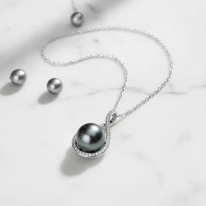 Ras du Cou Perle de Tahiti Argent & Moissanite