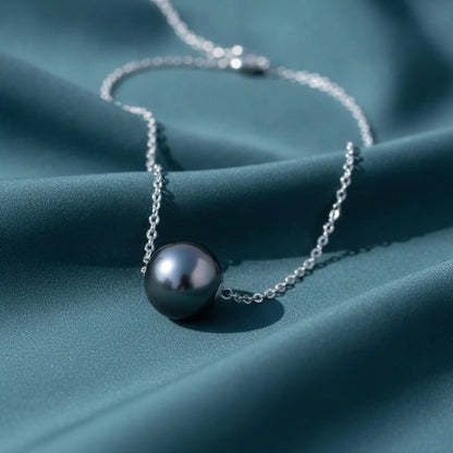 Collier Ras de Cou Perle de Tahiti Argent Ajustable