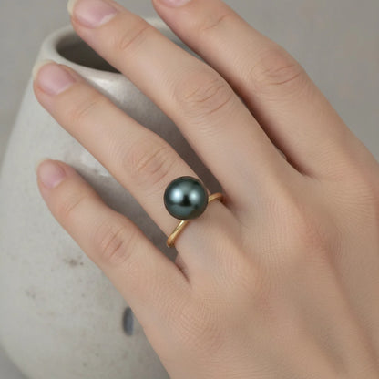 Bague Anaïs Perle de Tahiti Or Jaune 18K