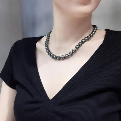 Collier Perle de Tahiti Vert Profond Manutea