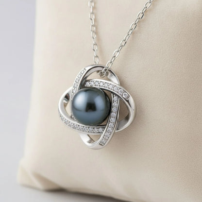 Collier Perle de Tahiti AAA Argent & Moissanite