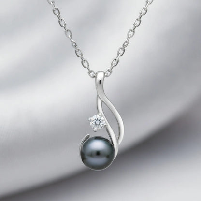 Pendentif Perle de Tahiti Titaua Or Blanc & Diamant